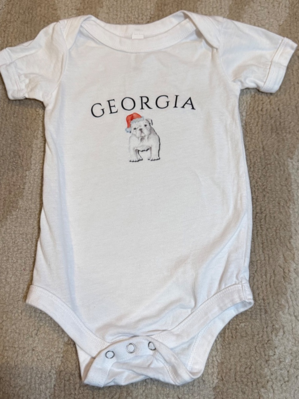 Bella + Canvas Kids Georgia Bulldog Baby Bodysuit 18-24M